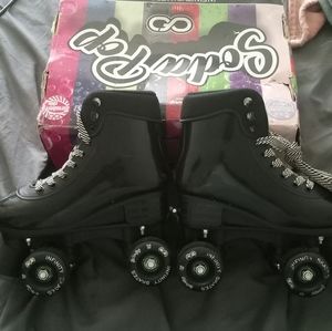 Kids unisex adjustable skates black sz12-2